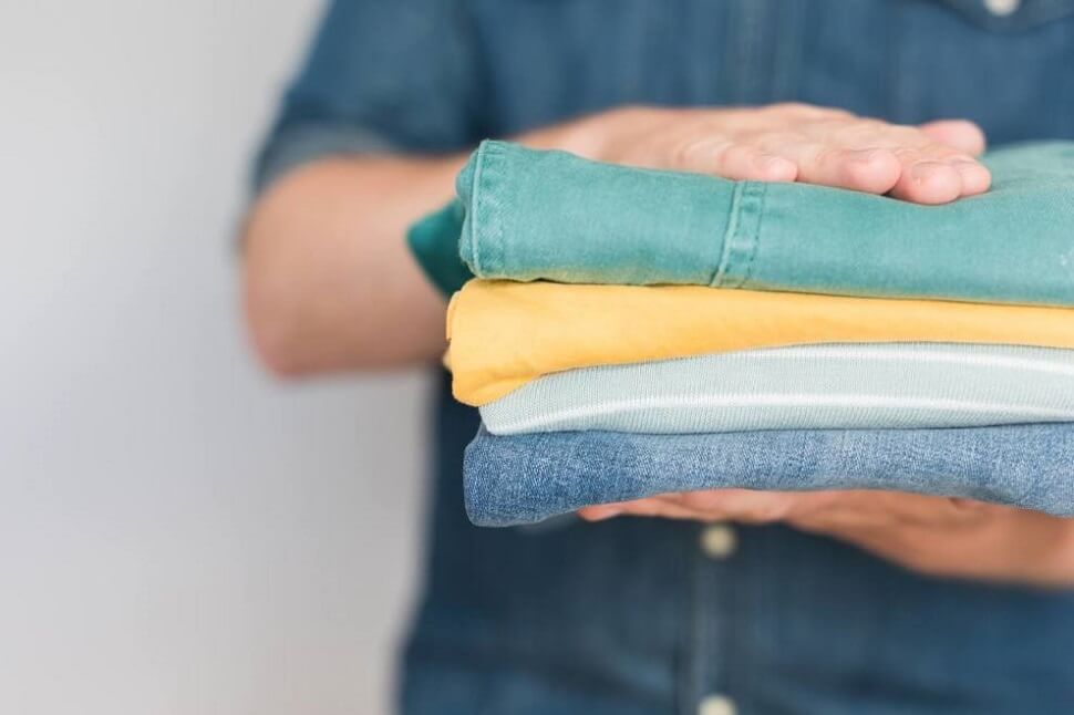 folded laundry clothes